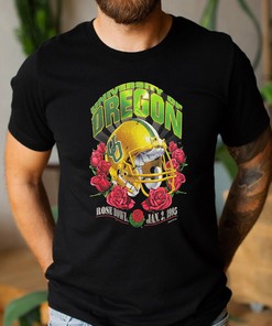 Vintage Style Oregon Ducks Rose Bowl Graphic Crewneck Sweatshirt - Gift for Fans