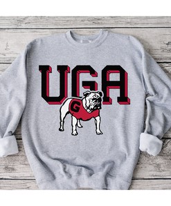 Vintage Style UGA Bulldogs Mascot Tee - NCAA Apparel for Fans