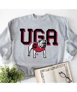 Vintage Style UGA Bulldogs Mascot Tee - NCAA Apparel for Fans