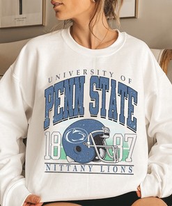 Vintage University of Penn State 1887 Football Crewneck Tee, Perfect Fan Gift