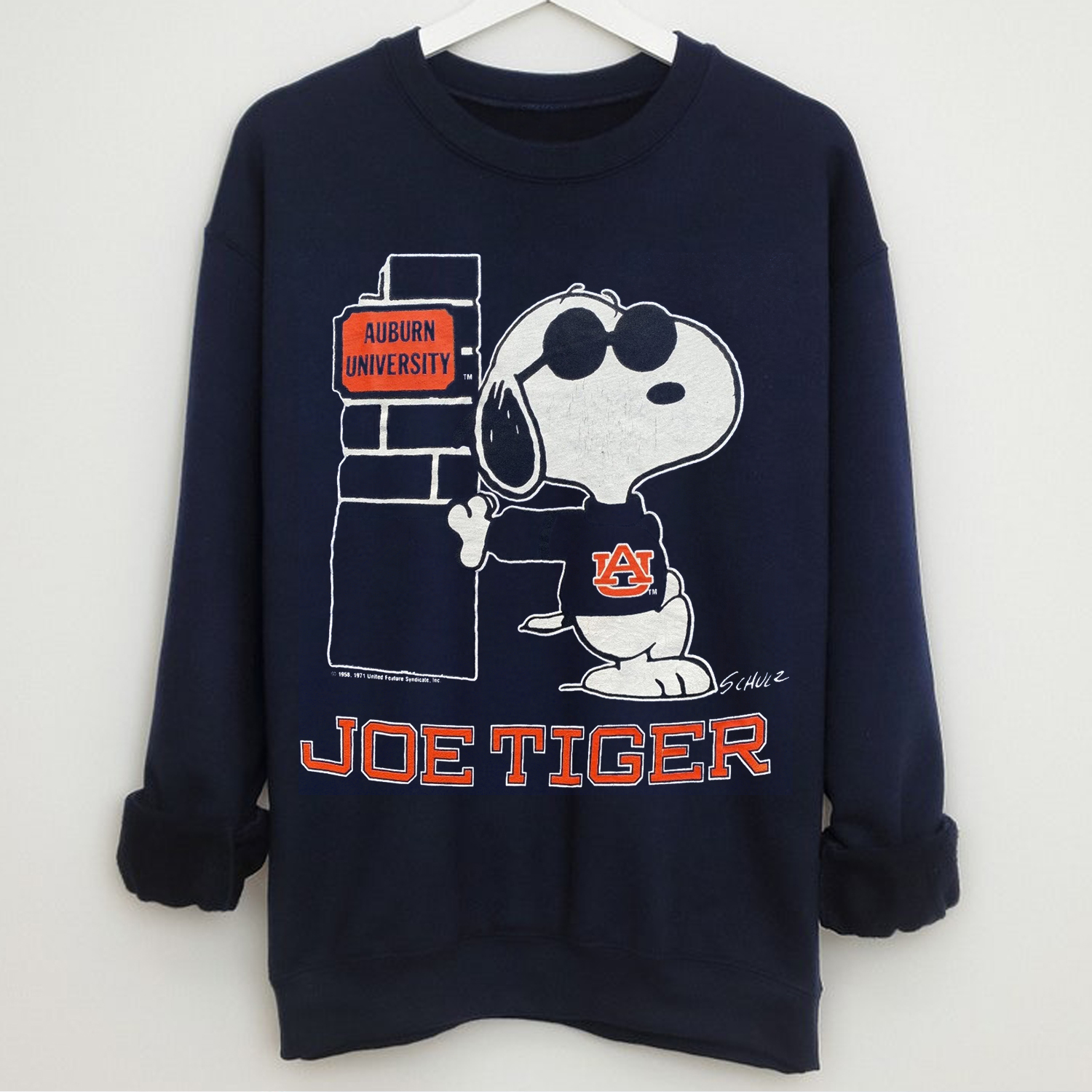 Vtg 70's Auburn University Joe Tiger Single Stitch Tee for Sports Fans