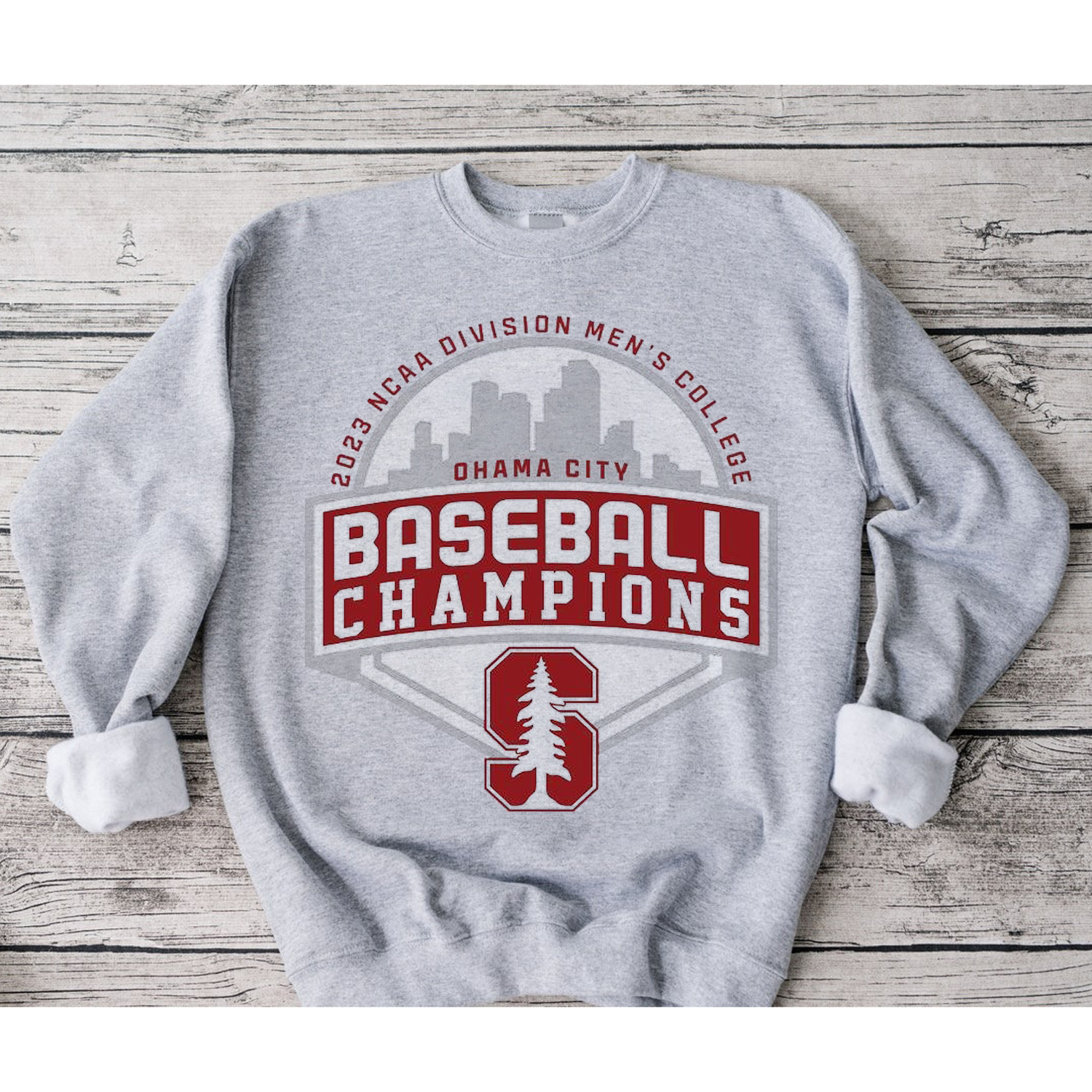 2023 Ncaa Division Champions Baseball Stanford New Logo T-Shirt