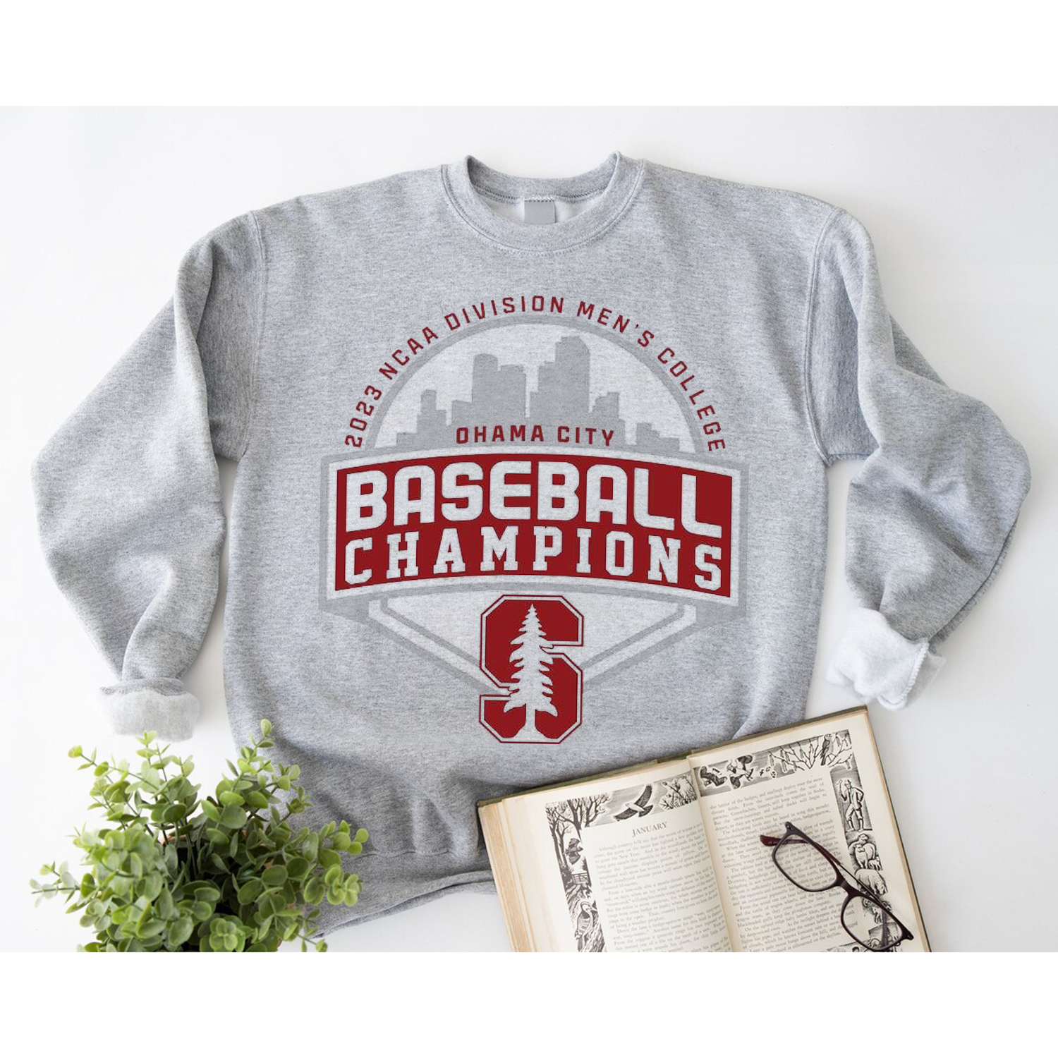 2023 Ncaa Division Champions Baseball Stanford New Logo T-Shirt
