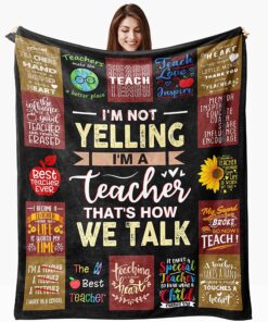Teacher Gifts Blanket, Teacher Appreciation Gifts Ideas, Best Birthday Retirement Gifts for Teachers from Student