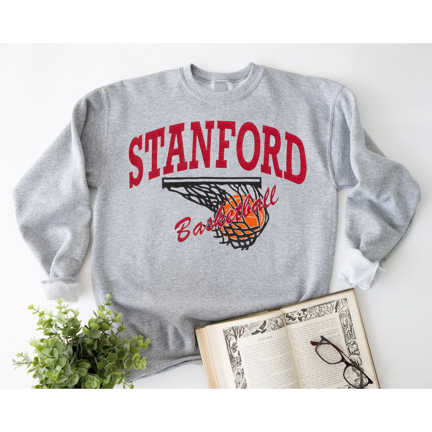 90S Stanford University Basketball T Shirt