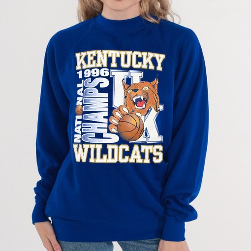 90S University Kentucky Wildcats Ncaa Champions 1996 Final Four Tee, Fan Gift