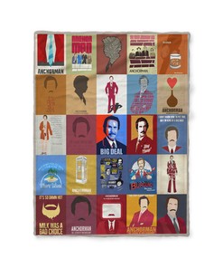 Anchorman The Legend Of Ron Burgundy Quilt Blanket - Ideal Gift for Anchorman Fans
