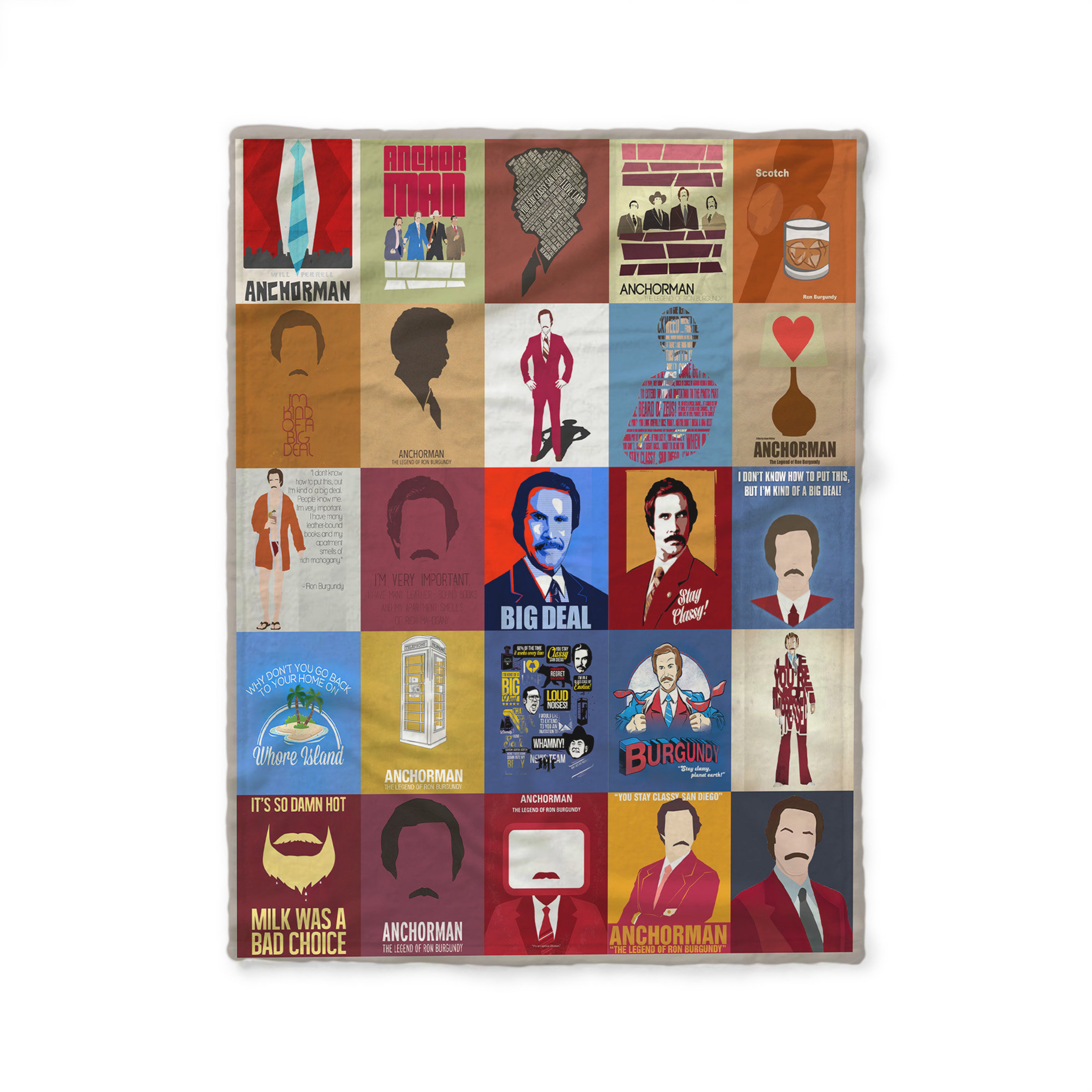 Anchorman The Legend Of Ron Burgundy Quilt Blanket - Ideal Gift for Anchorman Fans