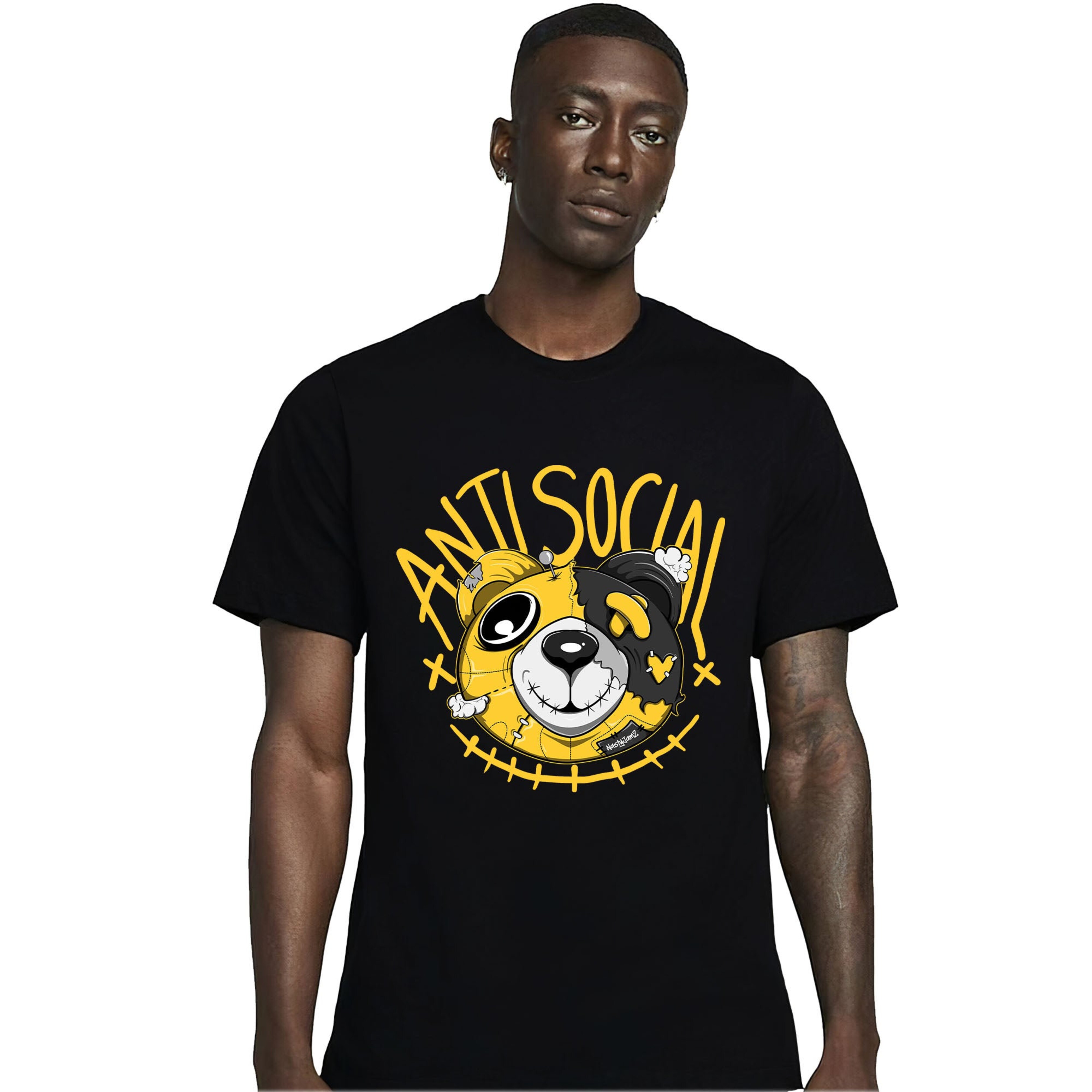 Anti Social Head Ber Unisex Shirt Match Jordan 12 Black Taxi