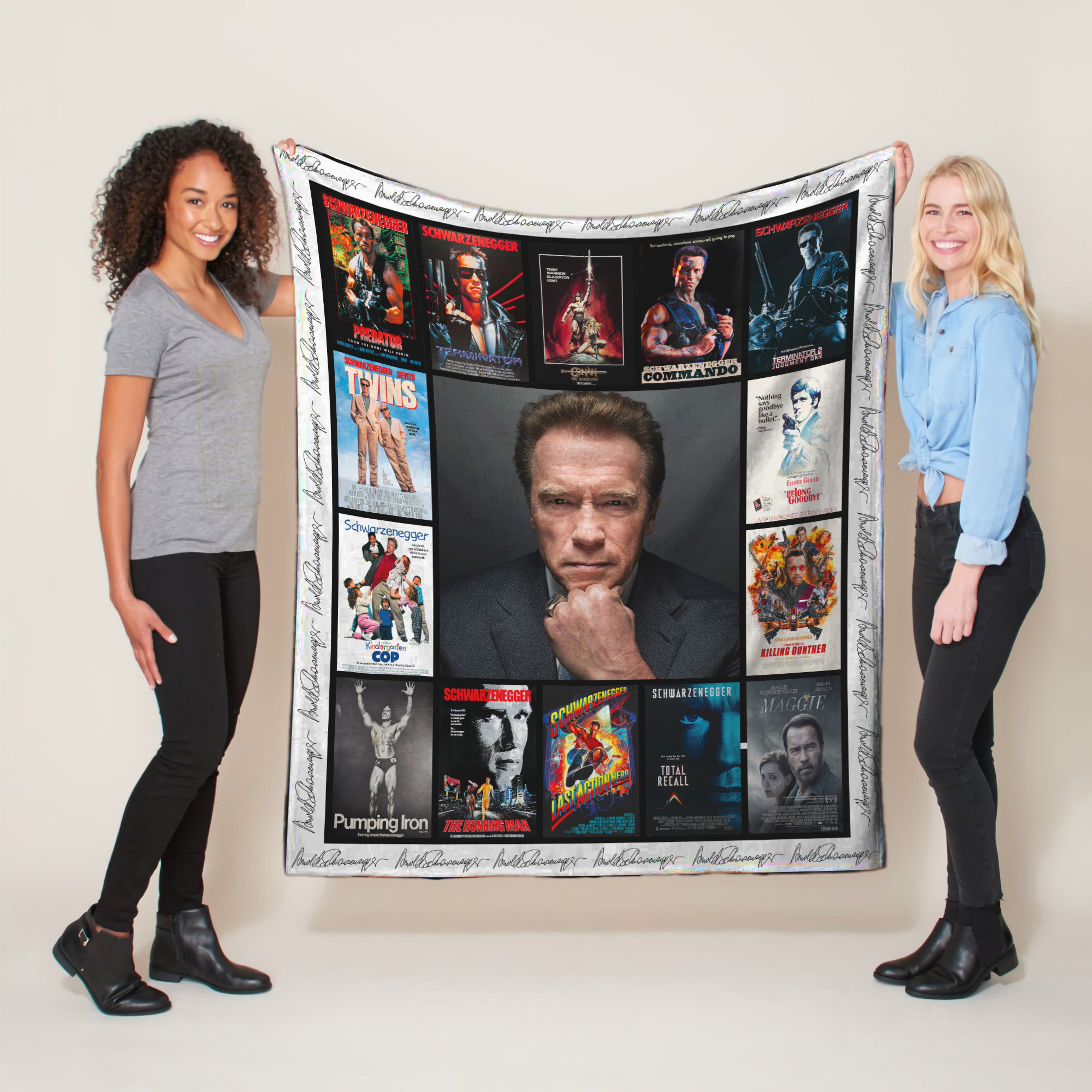Arnold Schwarzenegger Actor Movies Quilt Blanket, Home Decoration Gift