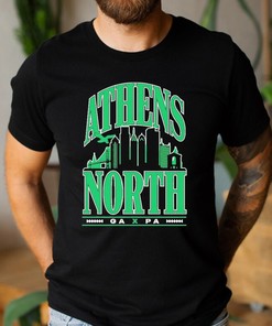 Athens North Georgia Bulldogs X Philadelphia Eagles Vintage Style T-Shirt