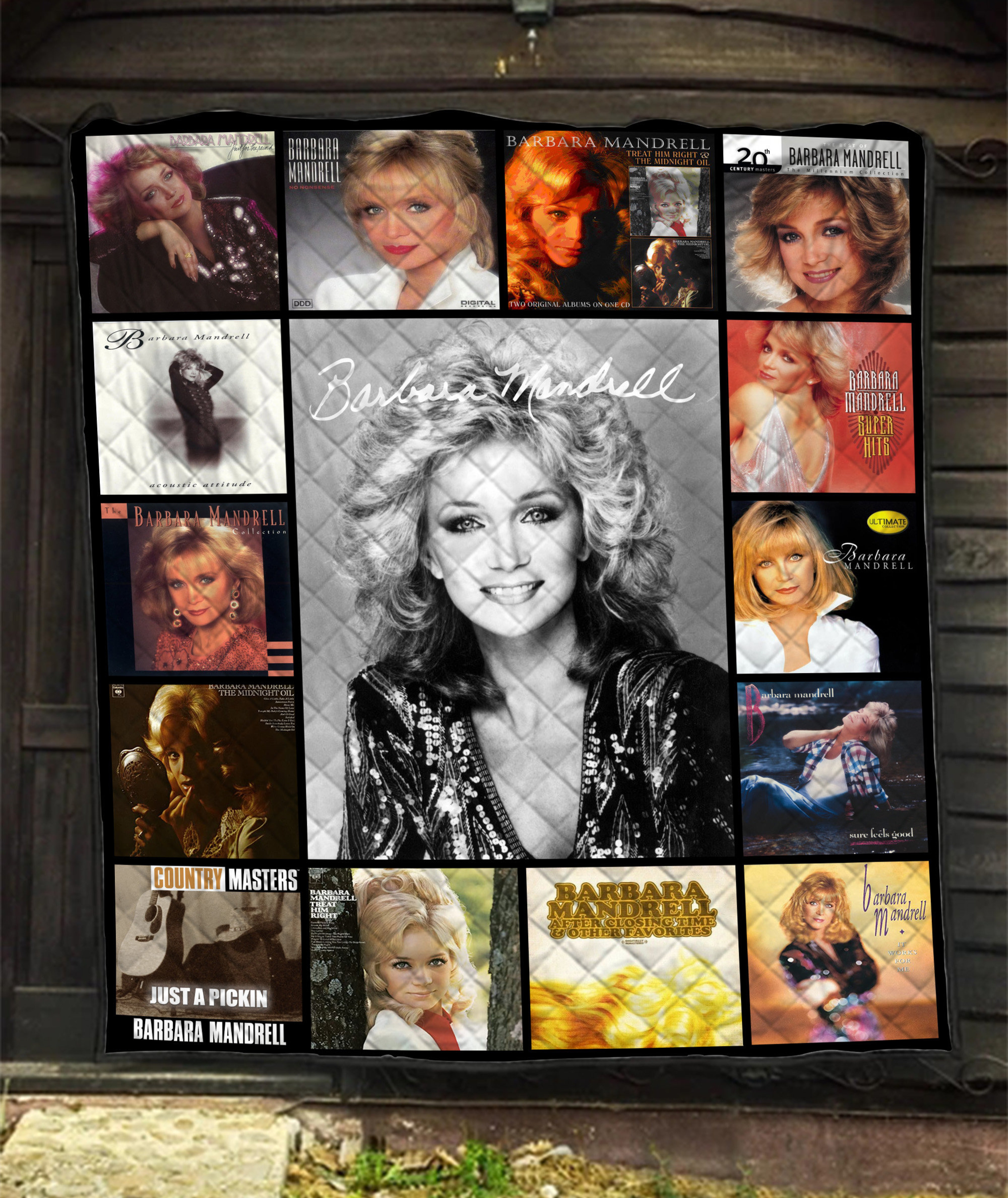 Barbara Mandrell Quilt Blanket, Cotton Quilting Fabric Gift