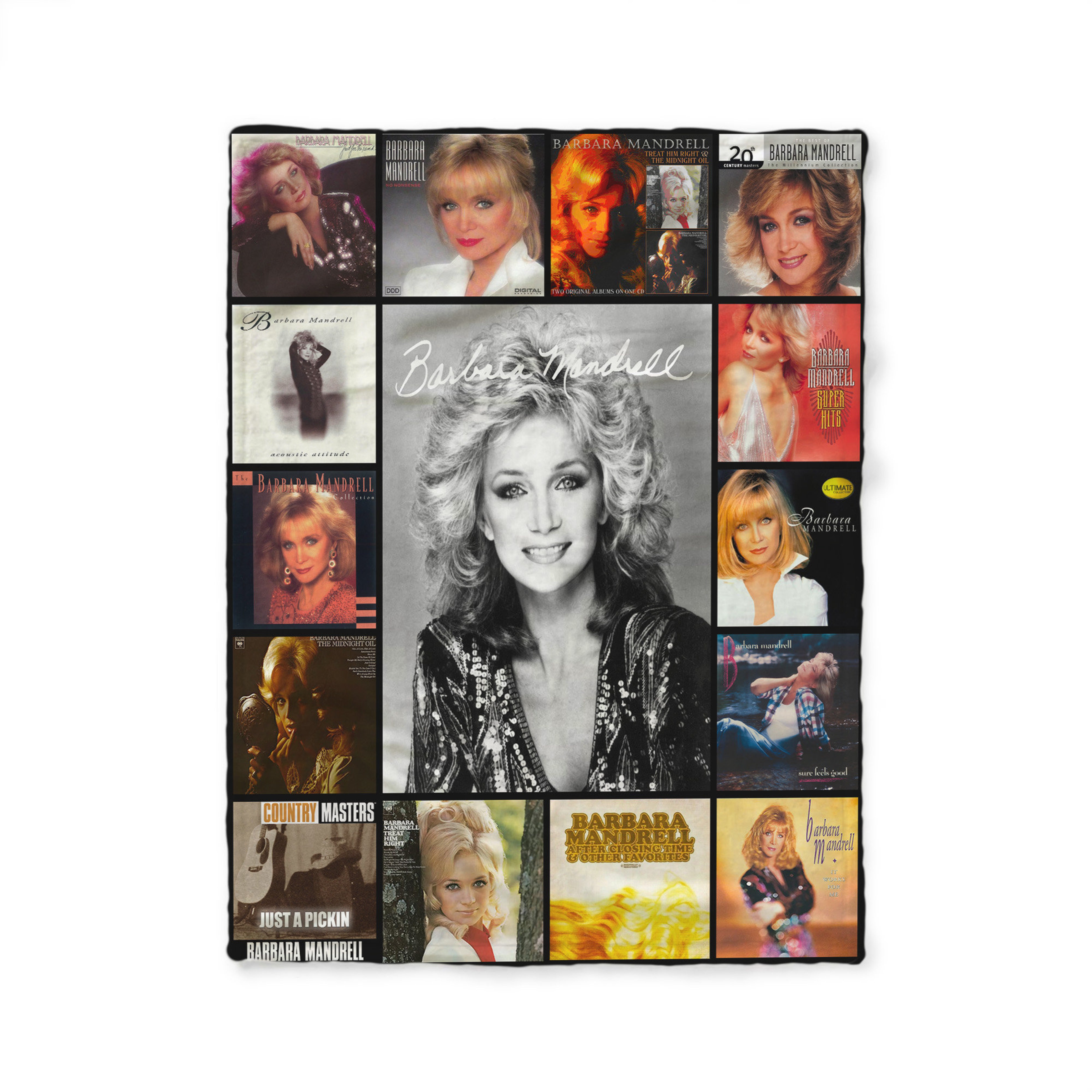 Barbara Mandrell Quilt Blanket, Cotton Quilting Fabric Gift