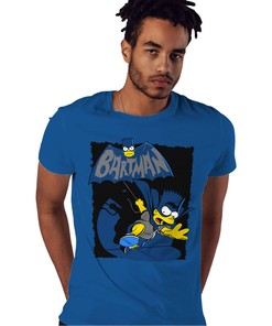 Bartman Simpson Shirt Match Jordan 1 High OG True Blue Shirt In Color Royal