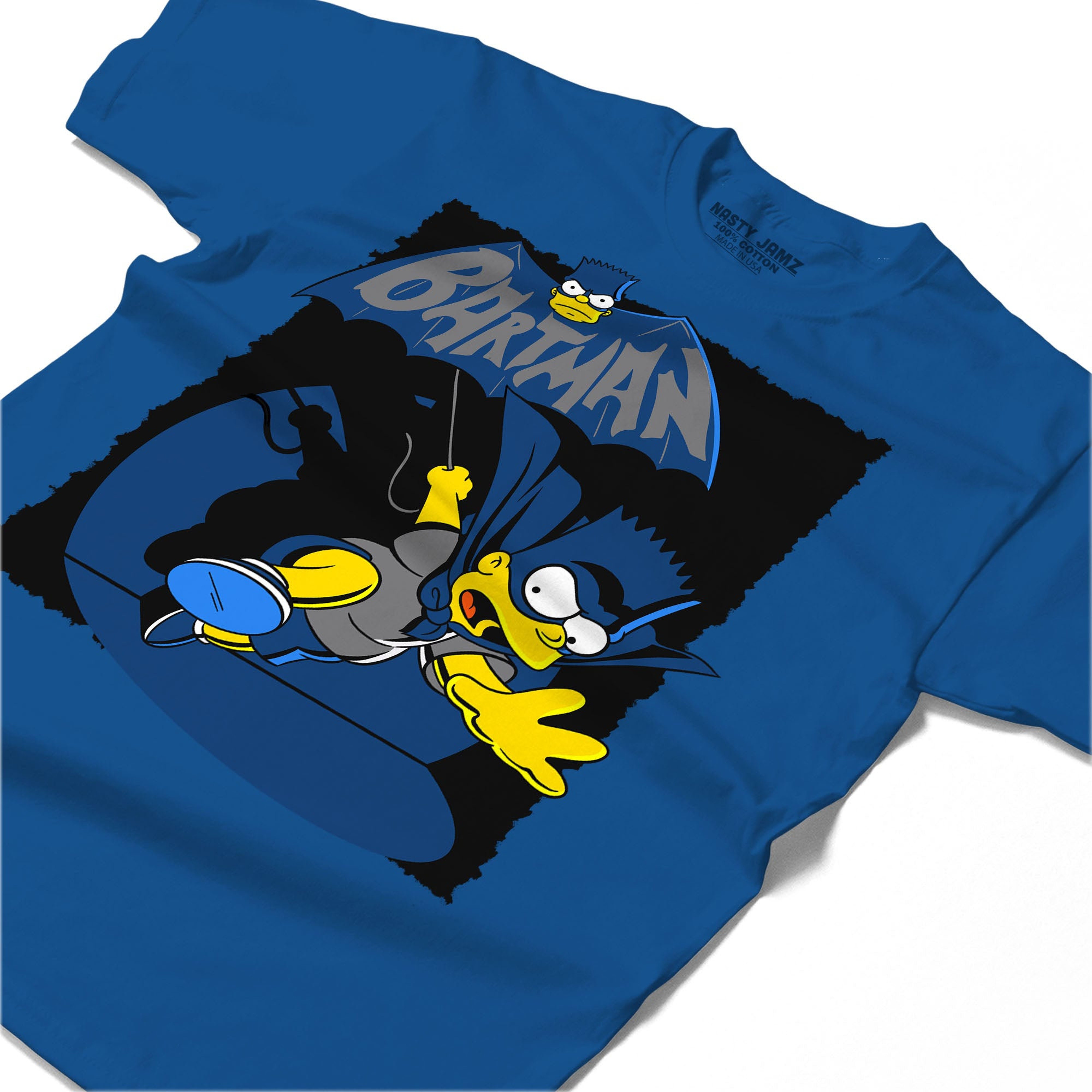 Bartman Simpson Shirt Match Jordan 1 High OG True Blue Shirt In Color Royal
