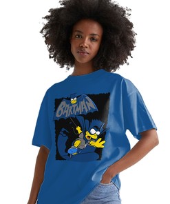 Bartman Simpson Shirt Match Jordan 1 High OG True Blue Shirt In Color Royal