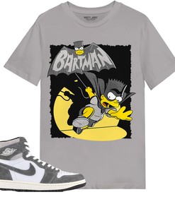 Bartman Simpson Shirt Match Jordan 1 Washed Heritage Shirt In Color Grey