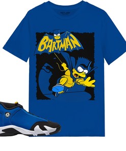 Bartman Simpson Shirt Match Jordan 14 Laney Shirt In Color Royal