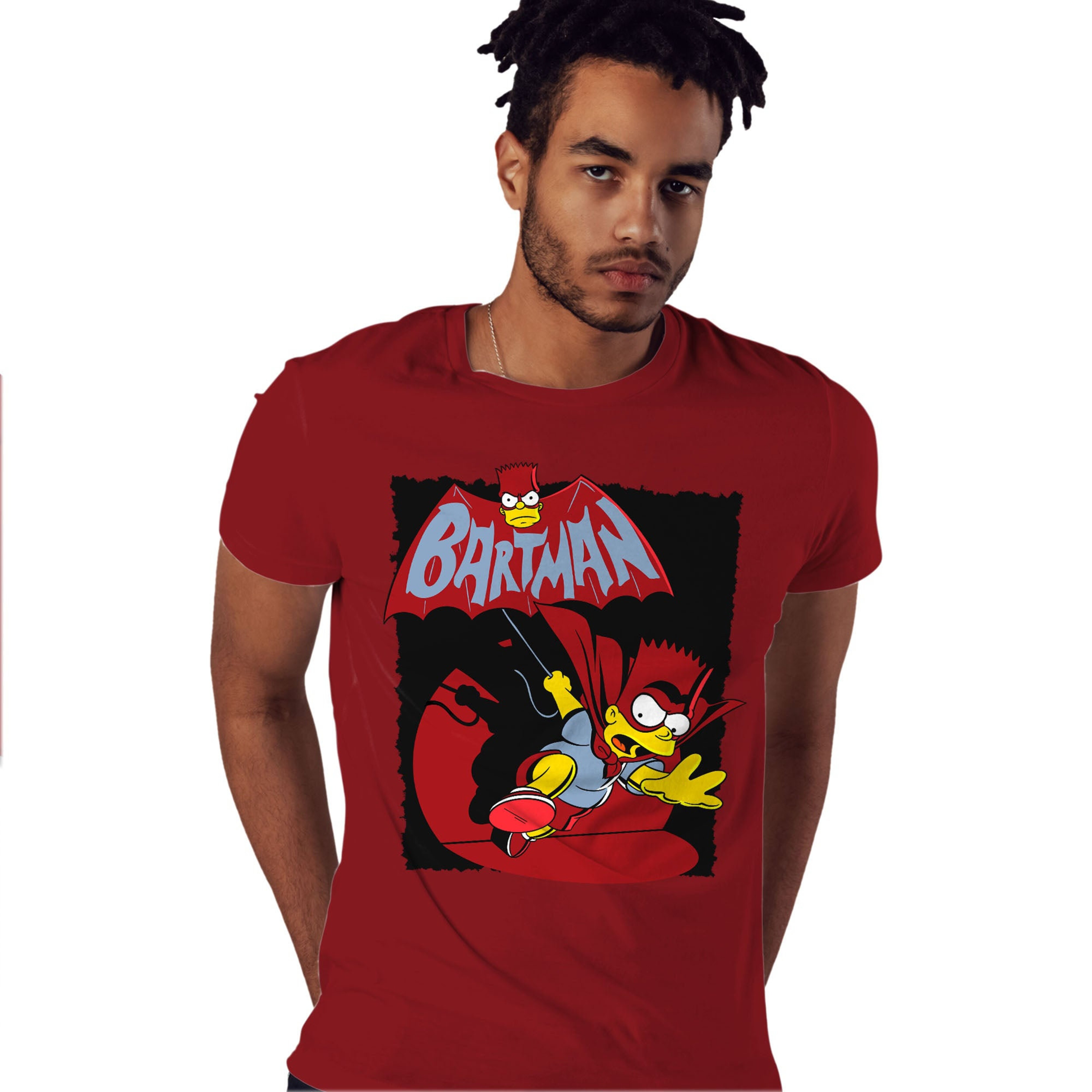 Bartman Simpson Shirt Match Jordan 6 Toro Bravo Shirt In Color cherry Red