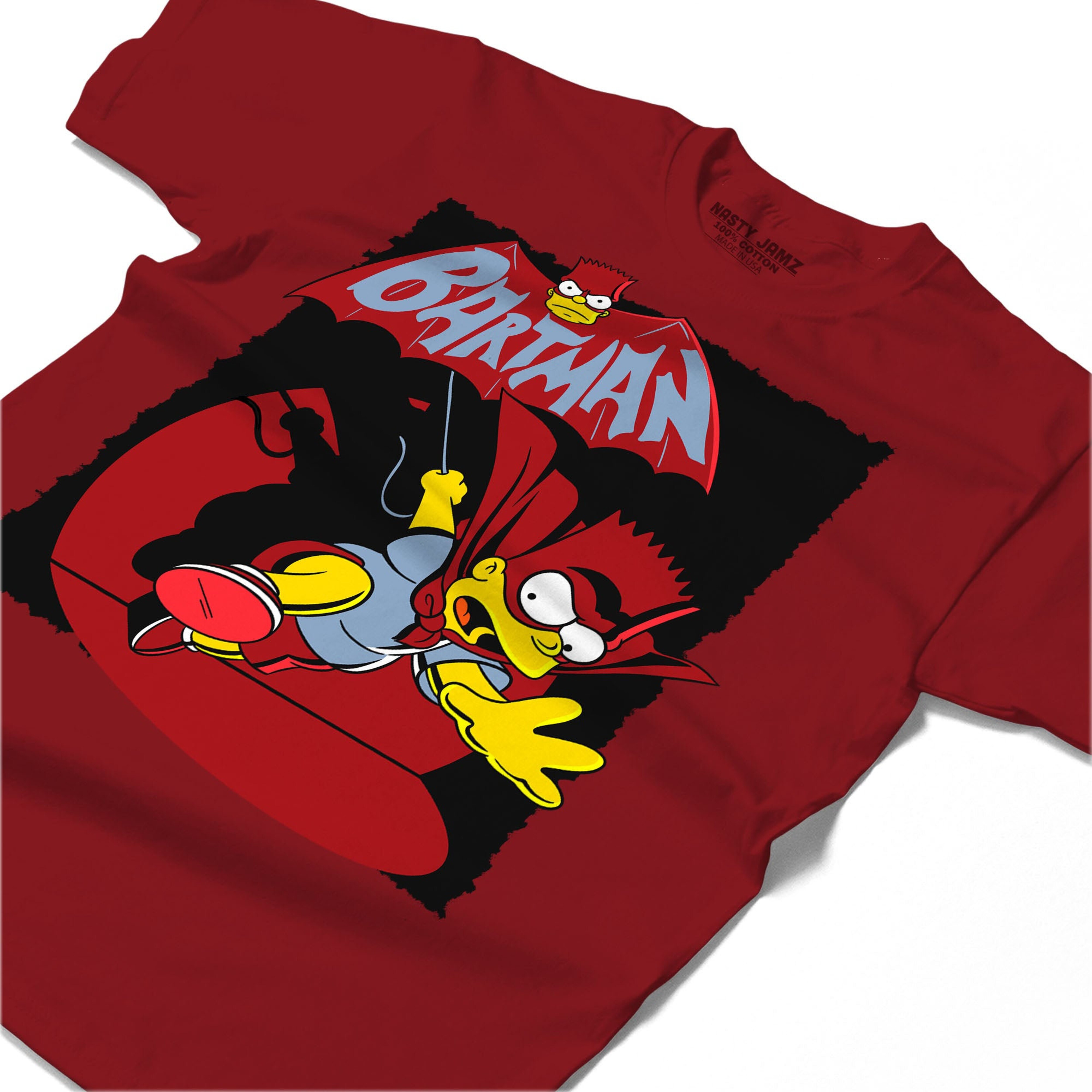 Bartman Simpson Shirt Match Jordan 6 Toro Bravo Shirt In Color cherry Red