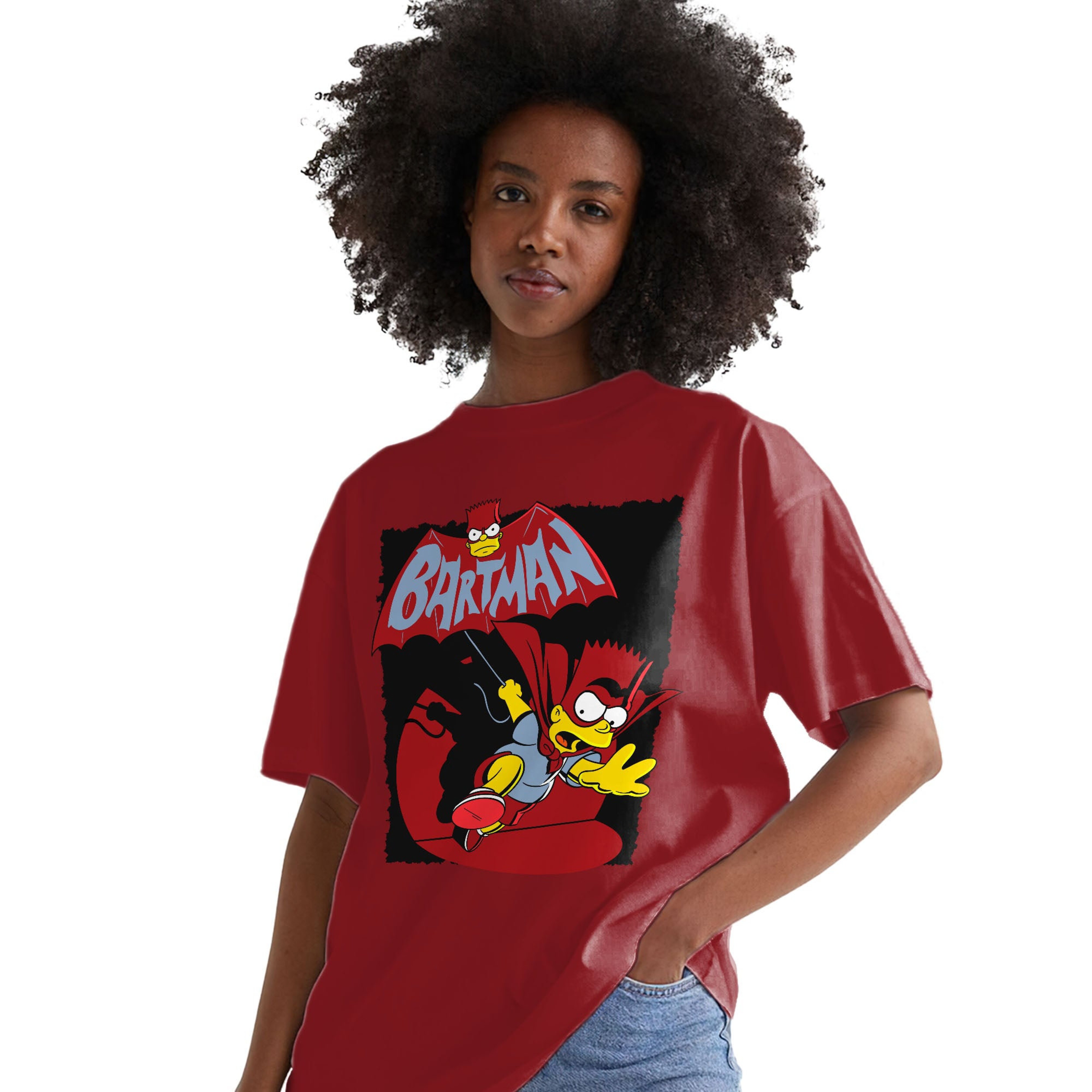 Bartman Simpson Shirt Match Jordan 6 Toro Bravo Shirt In Color cherry Red