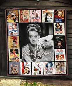 Bette Davis Movies Quilt Blanket, Signature Gift for Fans