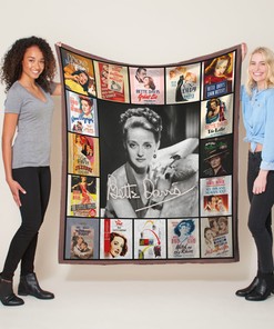 Bette Davis Movies Quilt Blanket, Signature Gift for Fans