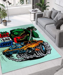 Big Bad Chevy Hot Rod Rug for Home Decoration