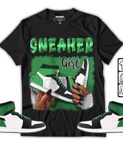 Black Fashion Unisex Sneaker Shirt Match Lucky Green 1s Tee, Jordan 1 Lucky Green Hoodie, Sweatshirt, T-Shirt, Hoodie, Sweatshirt