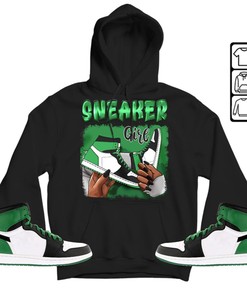 Black Fashion Unisex Sneaker Shirt Match Lucky Green 1s Tee, Jordan 1 Lucky Green Hoodie, Sweatshirt, T-Shirt, Hoodie, Sweatshirt