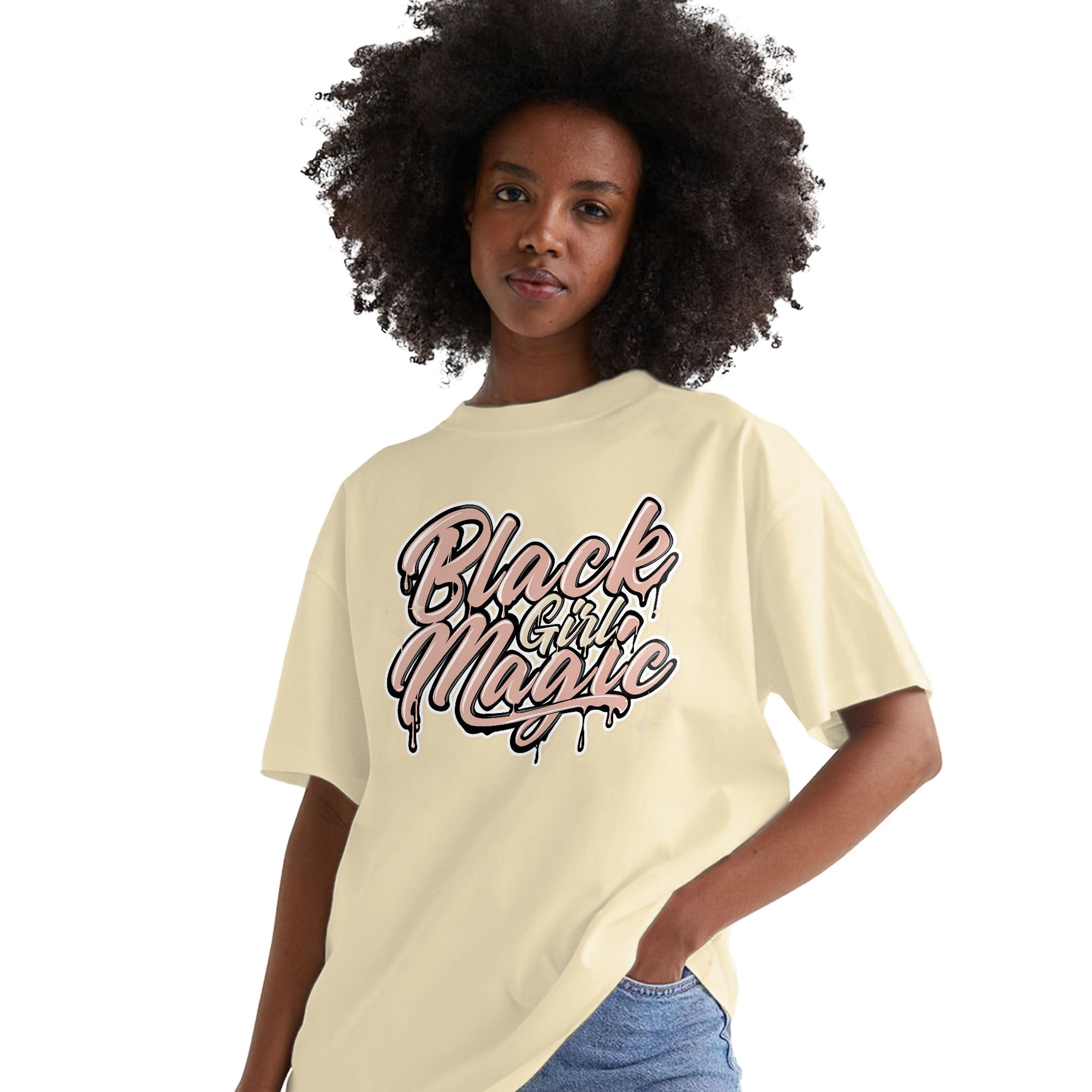 Black Girl Magic Shirt Match Jordan 1 OG Washed Pink Shirt In Color Nature