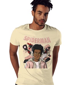 Black Spider Man Shirt Match Jordan 1 OG Washed Pink Shirt In Color Nature