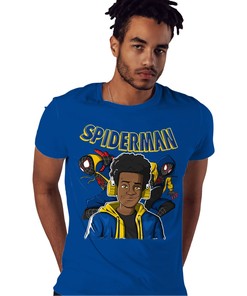 Black Spider Man Shirt Match Jordan 14 Laney Shirt In Color Royal