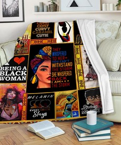 Black Women Empowerment Quilt Blanket, Celebrate African Women