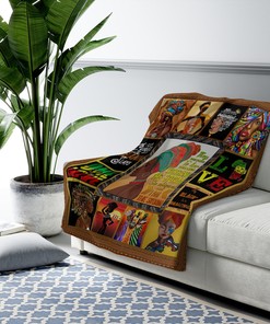Black Women Empowerment Quilt Blanket, Celebrate Black Beauty
