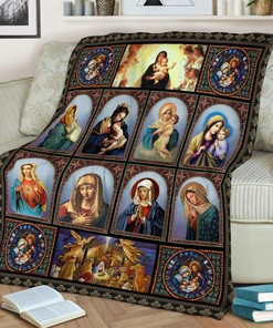 Blessed Mother and Baby Jesus Quilt Blanket - Meaningful Christmas Gift for the Family
