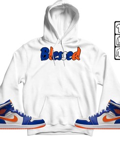 Blessed Unisex Sneaker Shirt Match Mid Knicks 1s Tee, Jordan 1 Mid Knicks T-Shirt, Hoodie, Sweatshirt