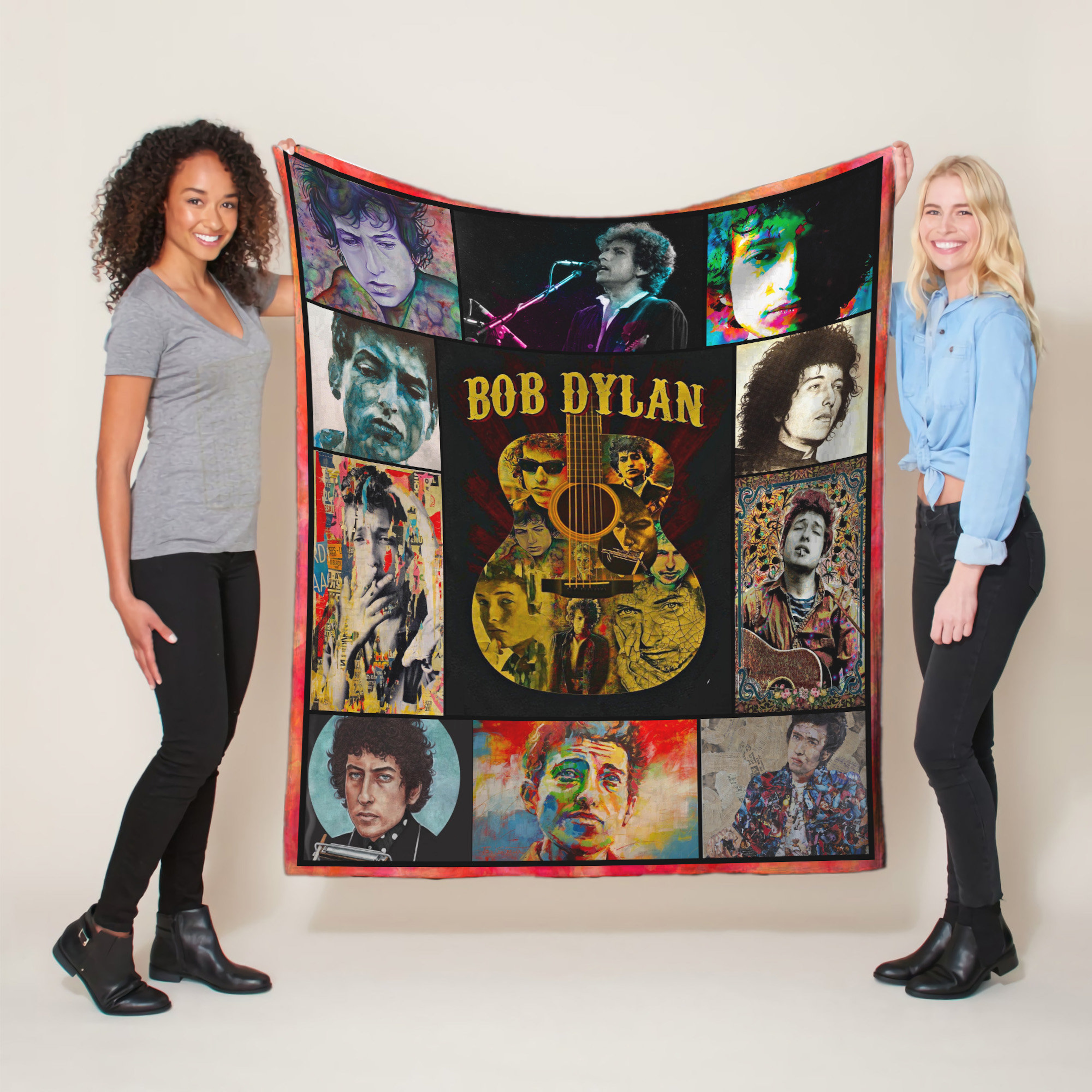 Bob Dylan Albums Quilt Blanket - Ideal Present for Folk Blues Rock Music Fans