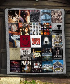 Bon Jovi Rock Musical Quilt Bedding Set Blanket, Ideal Gift for Fans, Home Bedroom Decor