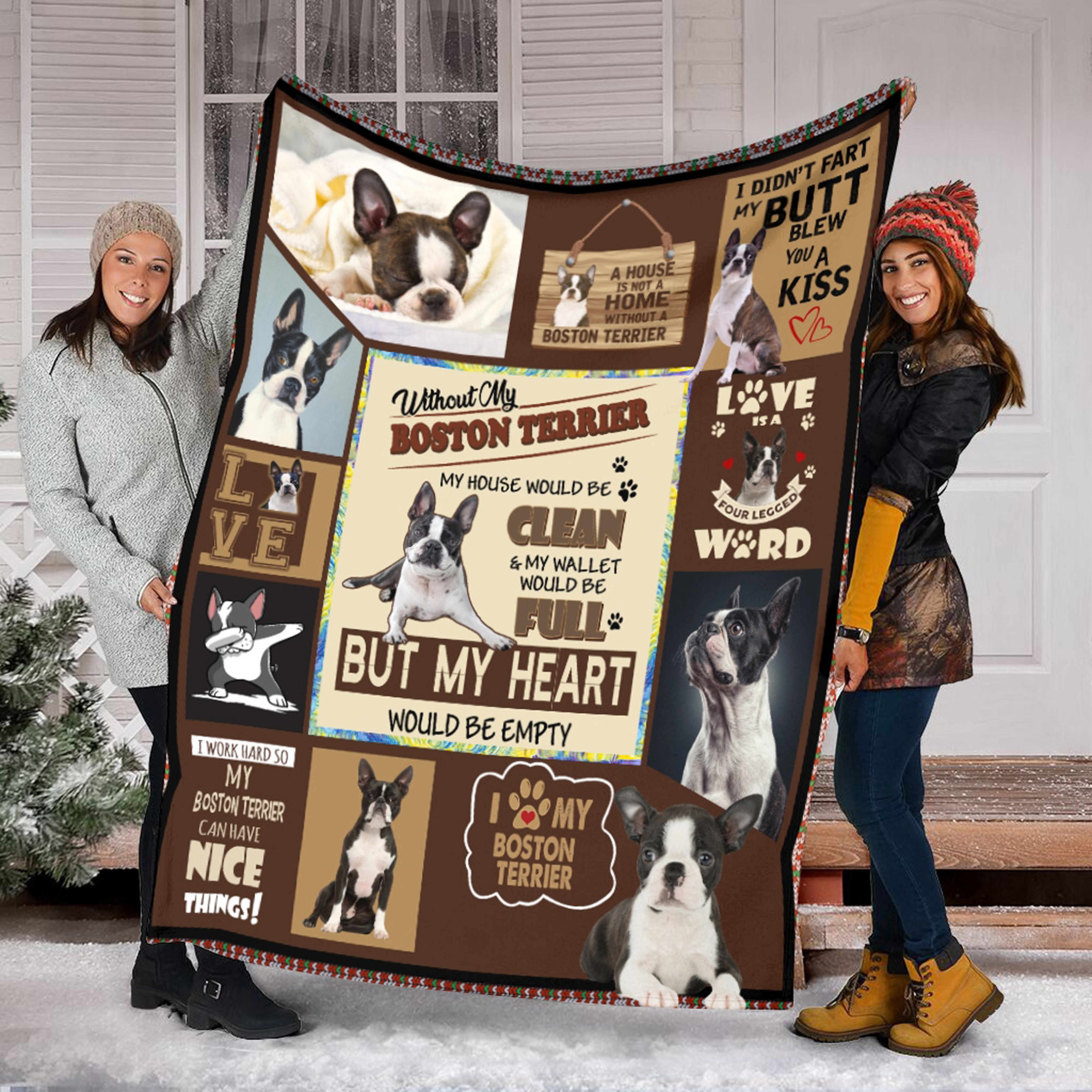 Boston Terrier Dog Quilt Blanket - Ideal Gift for Dog Lovers