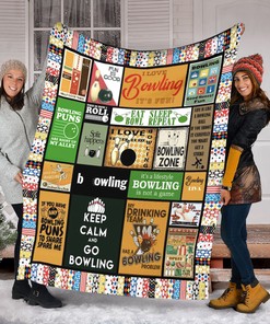 Bowling Lover's Quilt Blanket - Fun and Special Birthday Gift