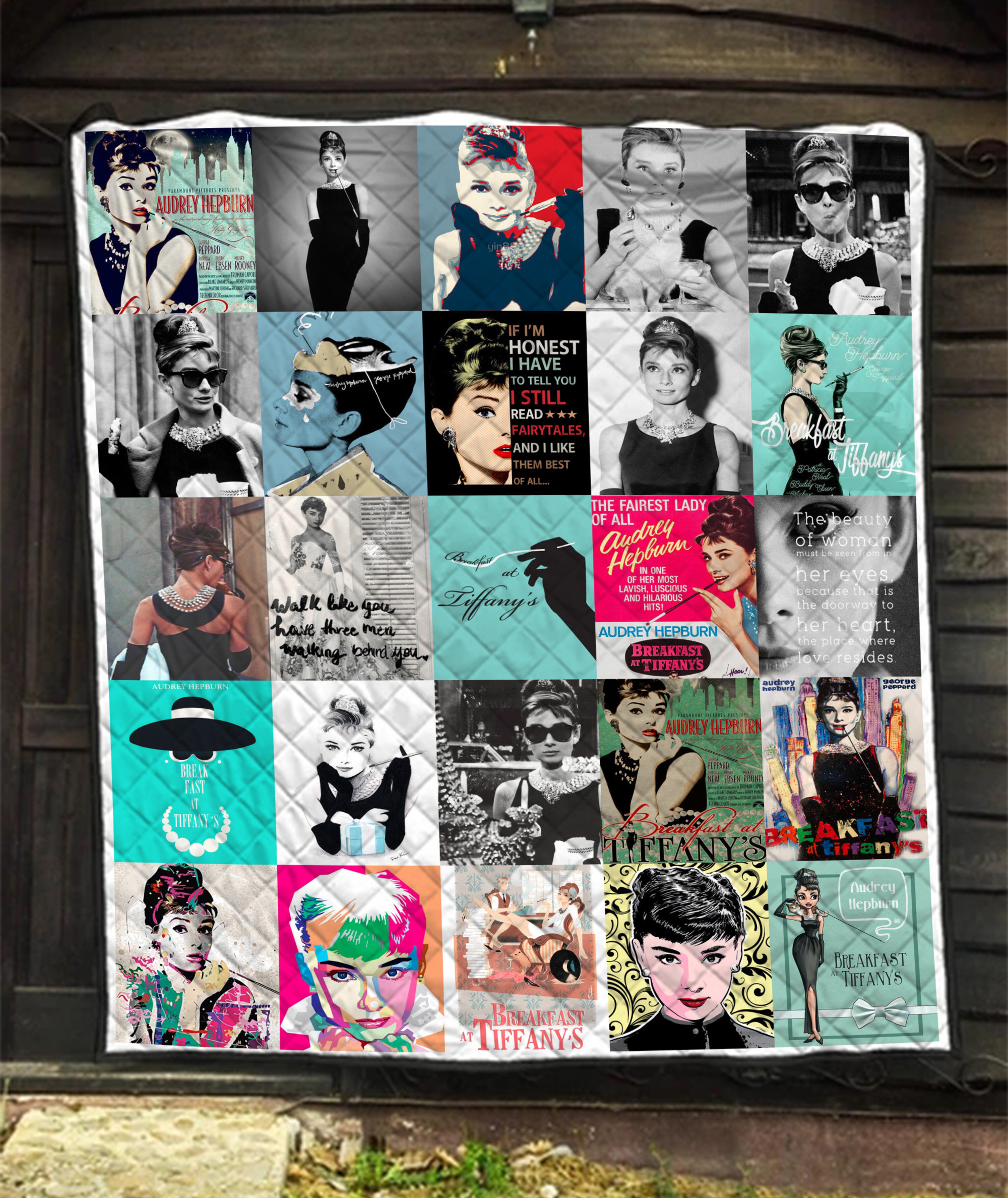 Breakfast At Tiffany's Audrey Hepburn Quilt Blanket - Ideal Gift for Audrey Hepburn Fans