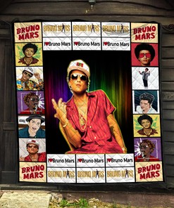 Bruno Mars Quilt Blanket - Customized Bedroom Decor for WWE Fans
