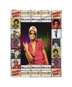 Bruno Mars Quilt Blanket - Customized Bedroom Decor for WWE Fans