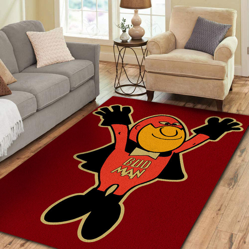 Bud Man Vintage Drag Racing Area Rug for Home Decoration