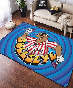 Bullseye Retro Hot Rod Man Cave Area Rug for Home Decoration