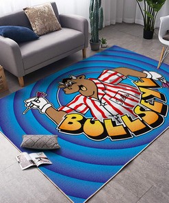 Bullseye Retro Hot Rod Man Cave Area Rug for Home Decoration