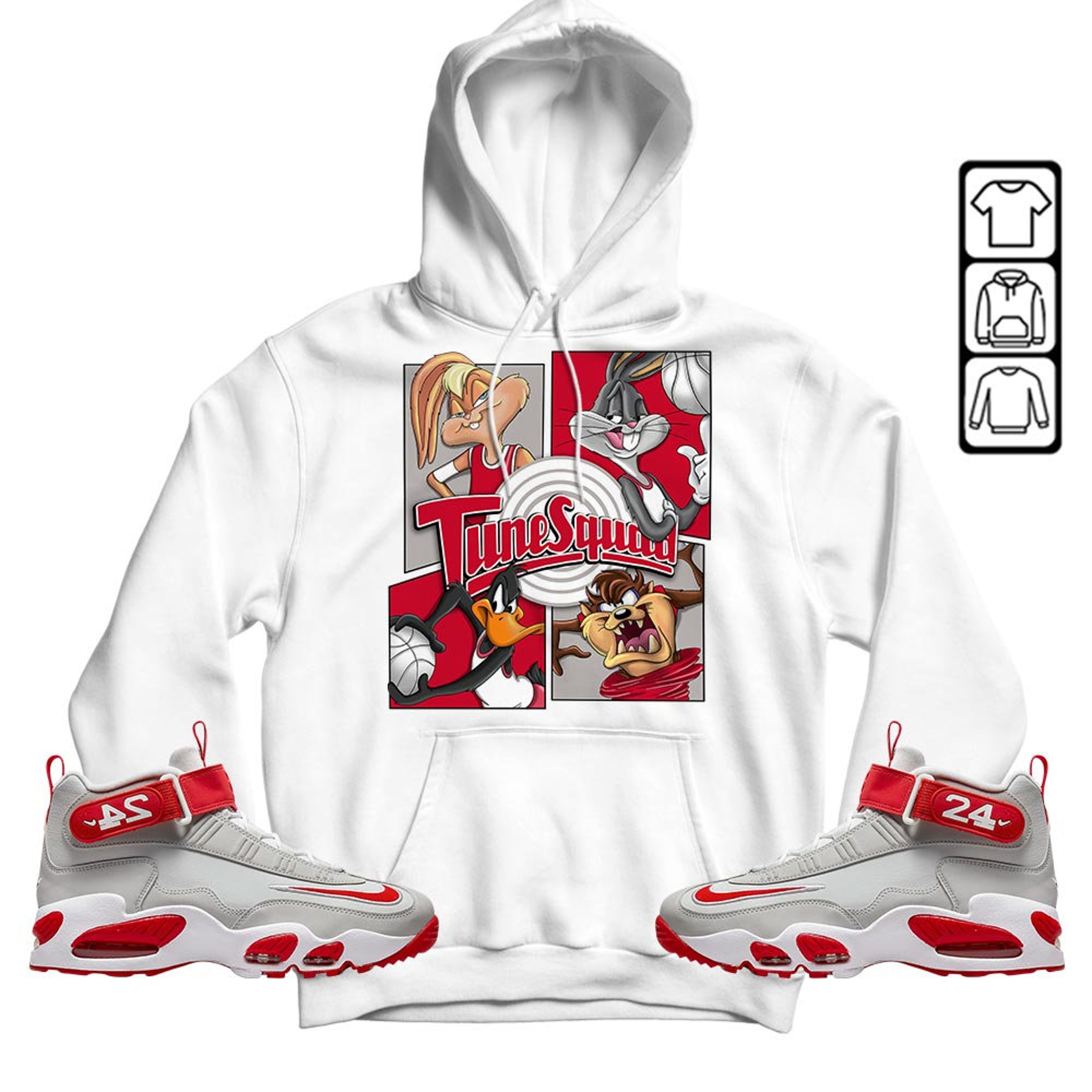 Bunny Tazmanian Basketball Unisex Sneaker Shirt Match Griffey Max 1 University Reds Tee, Air Griffey Max 1 Gray Reds Hoodie, Sweatshirt
