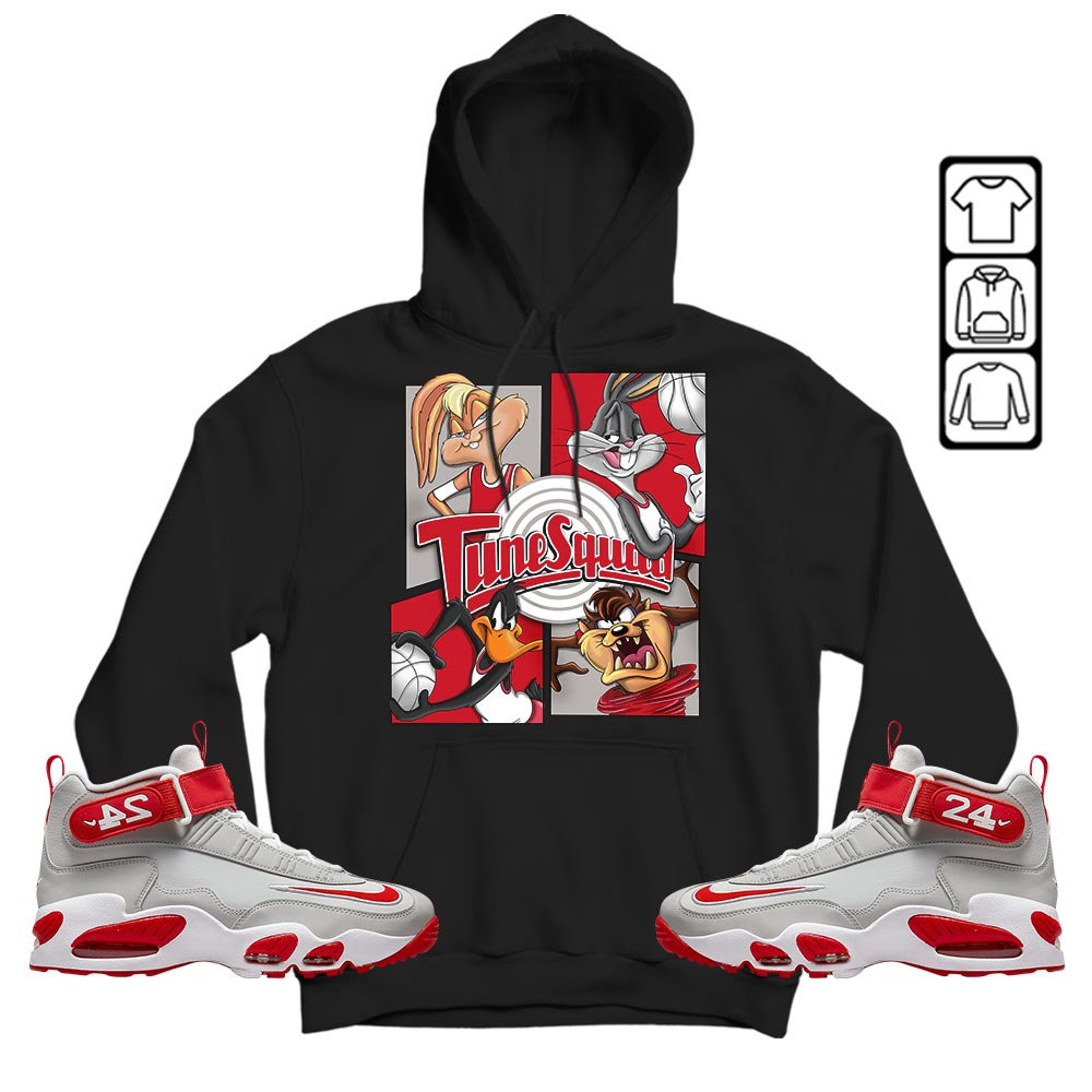 Bunny Tazmanian Basketball Unisex Sneaker Shirt Match Griffey Max 1 University Reds Tee, Air Griffey Max 1 Gray Reds Hoodie, Sweatshirt