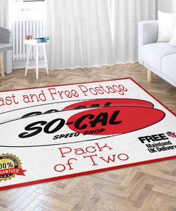 Car Club Plaque So Cal Speed Shop Area Rug for Home Decoration